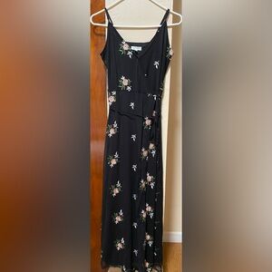 K/Lab Black Floral Maxi Dress Size S